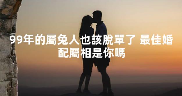 99年的屬兔人也該脫單了 最佳婚配屬相是你嗎